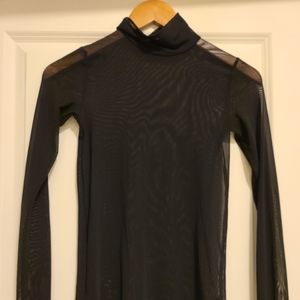 Aritzia mock-neck mesh long sleeve shirt